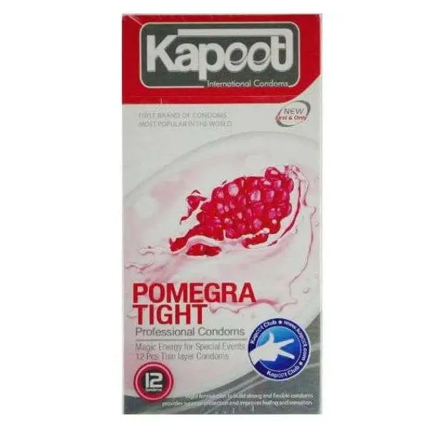 Kapoot کاندوم کاپوت تنگ کننده اناری  بسته 12 عددی
