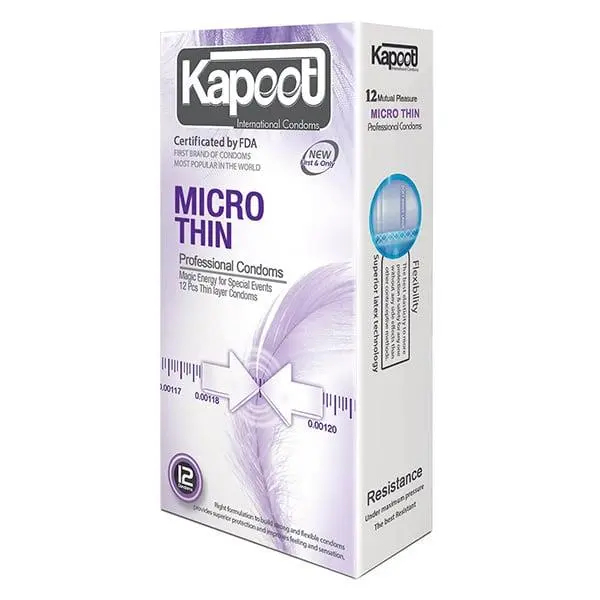 کاندوم خیلی نازک Kapoot Micro Thin کاپوت 12 عددی