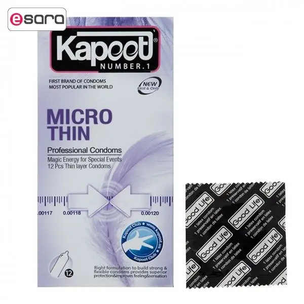کاندوم خیلی نازک Kapoot Micro Thin کاپوت 12 عددی