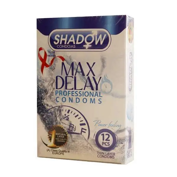 کاندوم فوق تاخیری Max Delay شادو 12 عددی