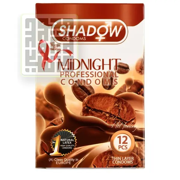 کاندوم میدنایت شادو مدل Midnight بسته 12 عددی