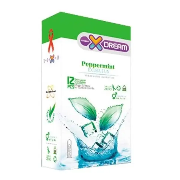 کاندوم ایکس دریم مدل Mint بسته 12 عددی