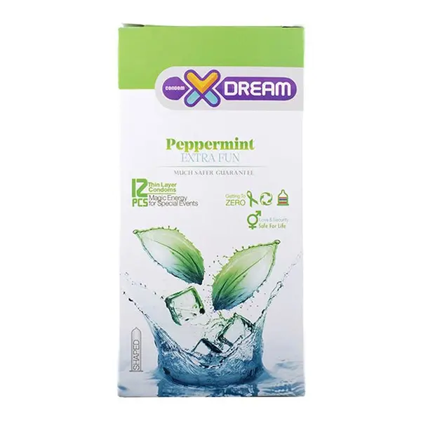 کاندوم ایکس دریم مدل Mint بسته 12 عددی