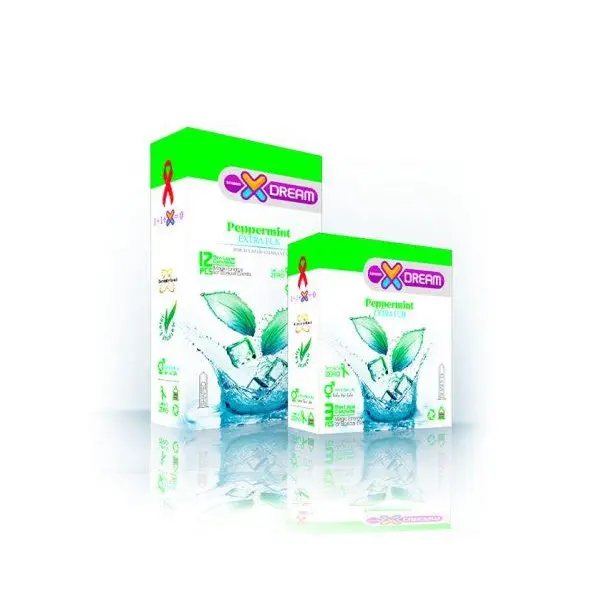 کاندوم ایکس دریم مدل Mint بسته 12 عددی