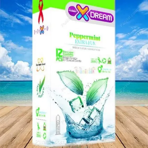 کاندوم ایکس دریم مدل Mint بسته 12 عددی