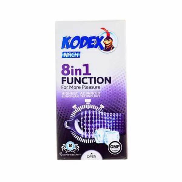 کاندوم ناچ کدکس مدل 8IN1 FUNCTION بسته 10 عددی