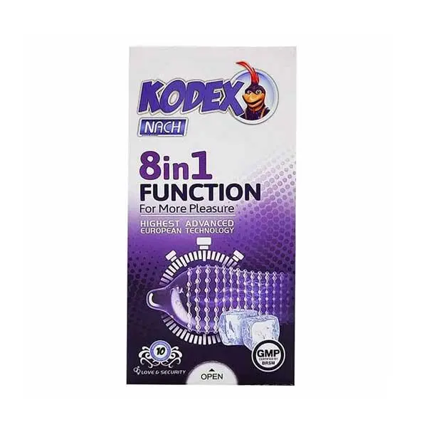 کاندوم ناچ کدکس مدل 8IN1 FUNCTION بسته 10 عددی