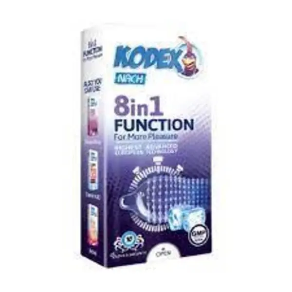 کاندوم ناچ کدکس مدل 8IN1 FUNCTION بسته 10 عددی