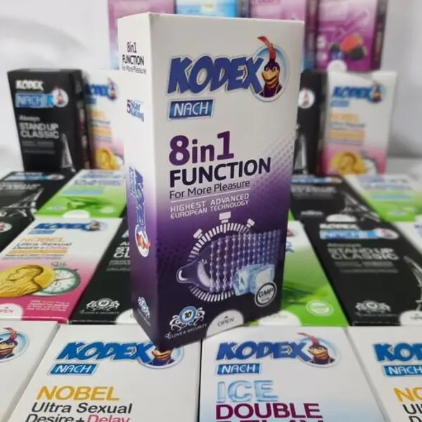 کاندوم ناچ کدکس مدل 8IN1 FUNCTION بسته 10 عددی