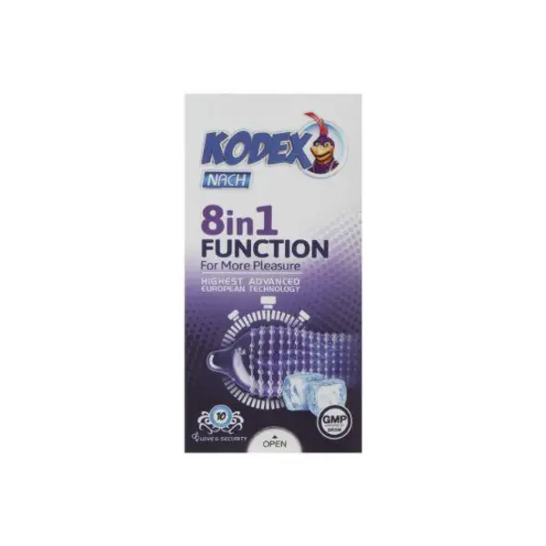 کاندوم ناچ کدکس مدل 8IN1 FUNCTION بسته 10 عددی