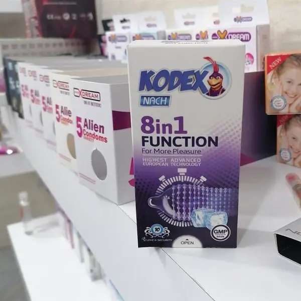 کاندوم ناچ کدکس مدل 8IN1 FUNCTION بسته 10 عددی