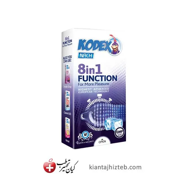 کاندوم ناچ کدکس مدل 8IN1 FUNCTION بسته 10 عددی