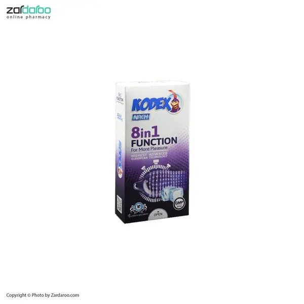 کاندوم ناچ کدکس مدل 8IN1 FUNCTION بسته 10 عددی