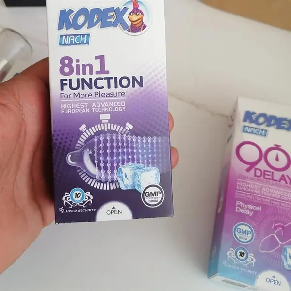 کاندوم ناچ کدکس مدل 8IN1 FUNCTION بسته 10 عددی