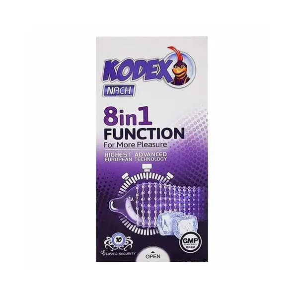 کاندوم ناچ کدکس مدل 8IN1 FUNCTION بسته 10 عددی