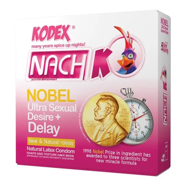 کاندوم ناچ کدکس مدل تحریک کننده نوبل Nobel بسته 3 عددی