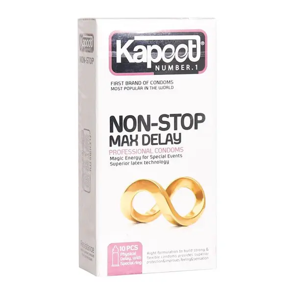 کاندوم تاخیری کاپوت مدل NON-STOP بسته 10 عددی