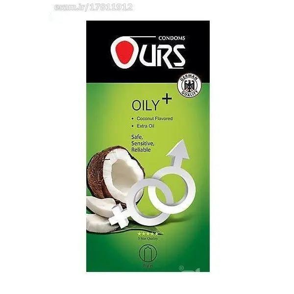 کاندوم ساده اورز مدل Oily Plus بسته 12 عددی