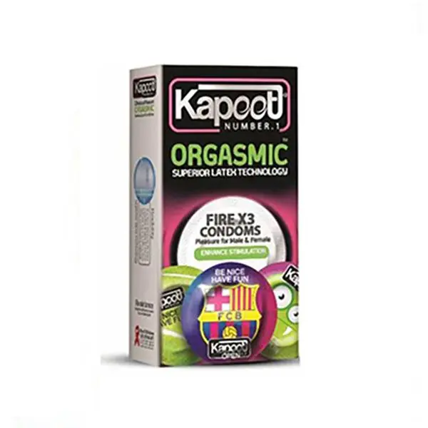 کاندوم خاردار کاپوت مدل Orgasmic ارگاسمیک بسته 12 عددی