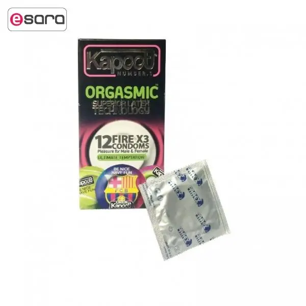 کاندوم خاردار کاپوت مدل Orgasmic ارگاسمیک بسته 12 عددی