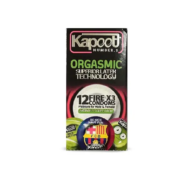 کاندوم خاردار کاپوت مدل Orgasmic ارگاسمیک بسته 12 عددی