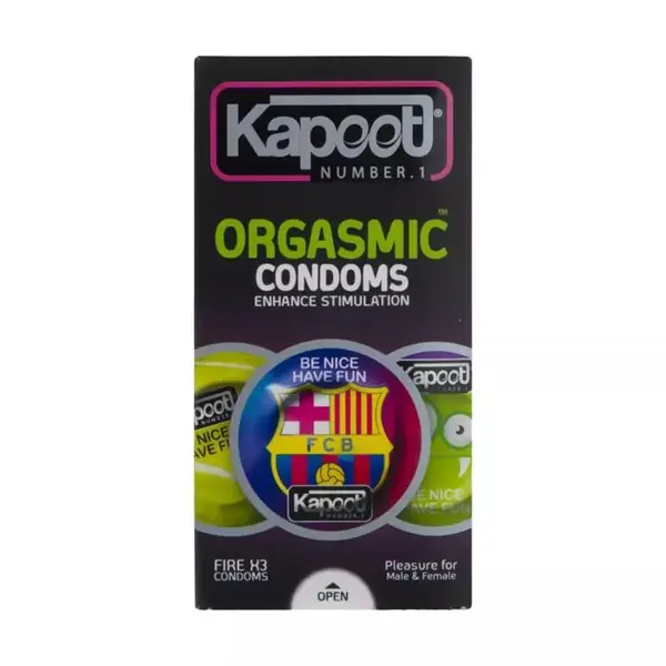 کاندوم خاردار کاپوت مدل Orgasmic ارگاسمیک بسته 12 عددی