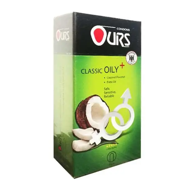 کاندوم روان کننده نارگیل Ours classic Oily اورز بسته 12 عددی