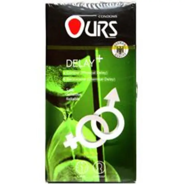 کاندوم تاخیری اورز Ours Delay Plus بسته 12 عددی