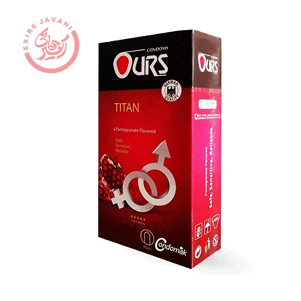 کاندوم انار تنگ کننده Ours titan beat اورز بسته 12 عددی
