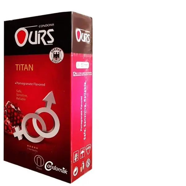 کاندوم انار تنگ کننده Ours titan beat اورز بسته 12 عددی