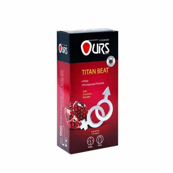 کاندوم انار تنگ کننده Ours titan beat اورز بسته 12 عددی