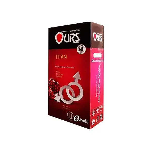 کاندوم انار تنگ کننده Ours titan beat اورز بسته 12 عددی