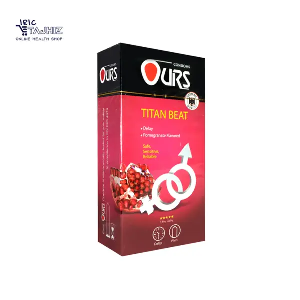 کاندوم انار تنگ کننده Ours titan beat اورز بسته 12 عددی