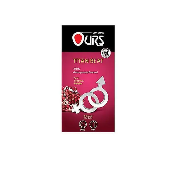 کاندوم انار تنگ کننده Ours titan beat اورز بسته 12 عددی