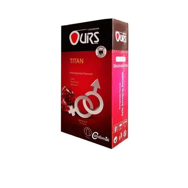 کاندوم انار تنگ کننده Ours titan beat اورز بسته 12 عددی