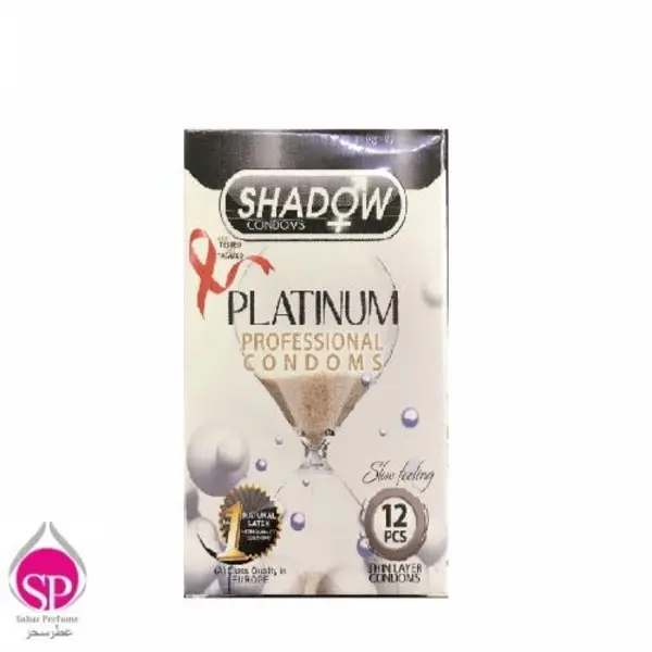 کاندوم شادو مدل Platinum پلاتینیوم بسته 12 عددی