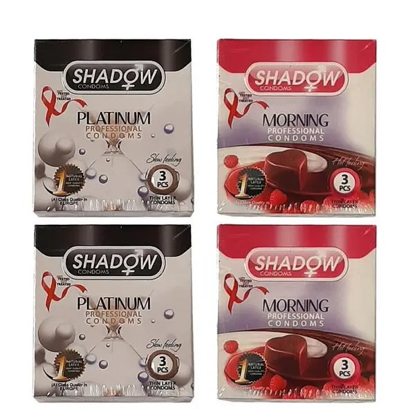کاندوم شادو مدل Platinum پلاتینیوم بسته 12 عددی