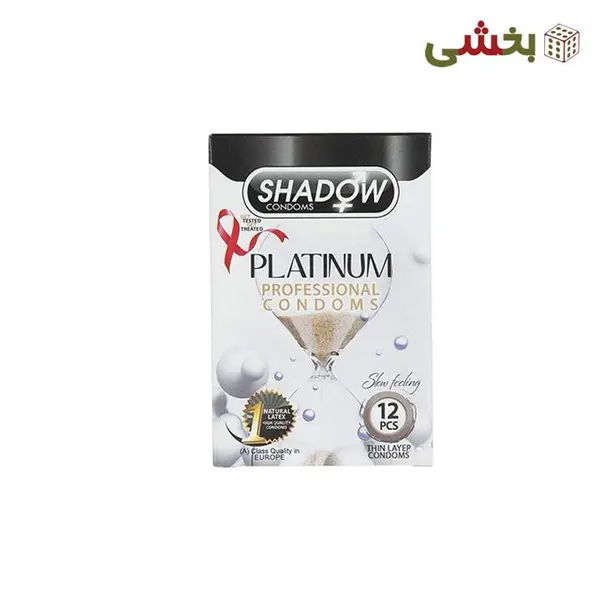 کاندوم شادو مدل Platinum پلاتینیوم بسته 12 عددی