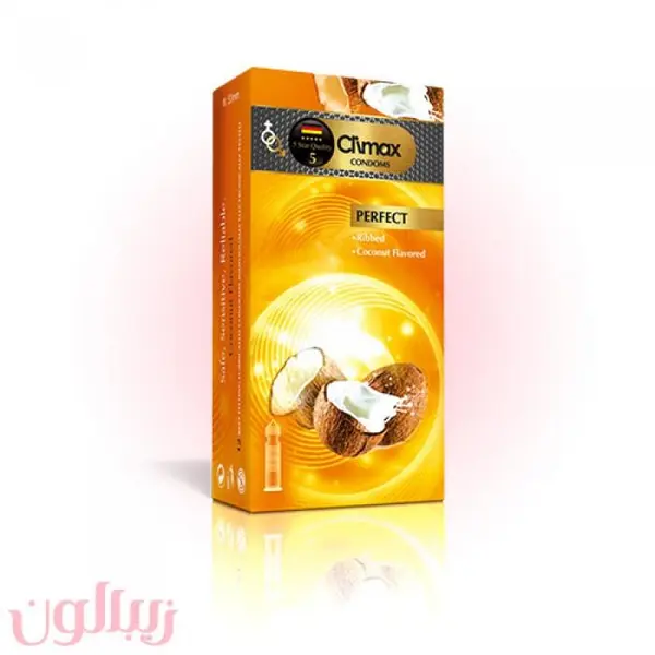 کاندوم شیاردار نارگیل کلایمکس مدل Perfect بسته 12 عددی