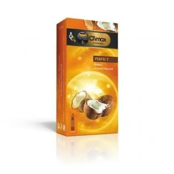 کاندوم شیاردار نارگیل کلایمکس مدل Perfect بسته 12 عددی