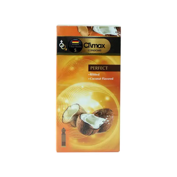 کاندوم شیاردار نارگیل کلایمکس مدل Perfect بسته 12 عددی