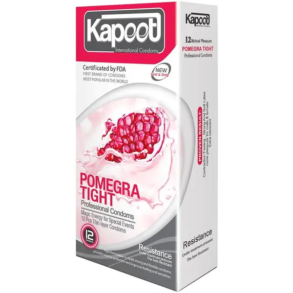 کاندوم کاپوت مدل Pomegra Tight بسته 12 عددی