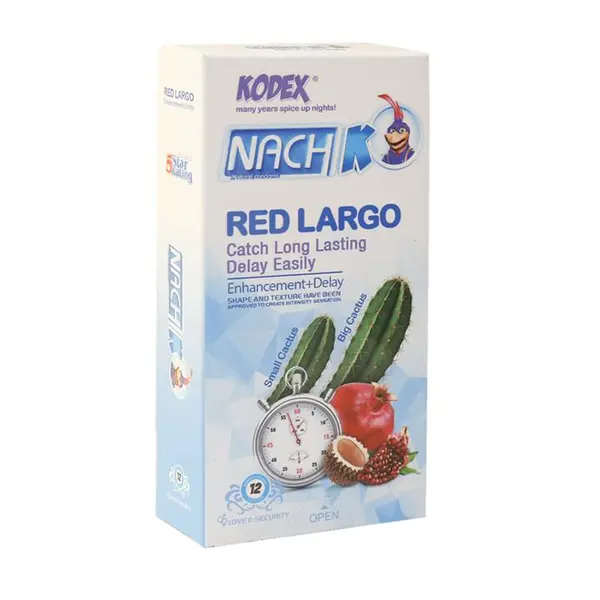 کاندوم کدکس سه تایی مدل رد لارگو Red Largo تعداد 3 عددی