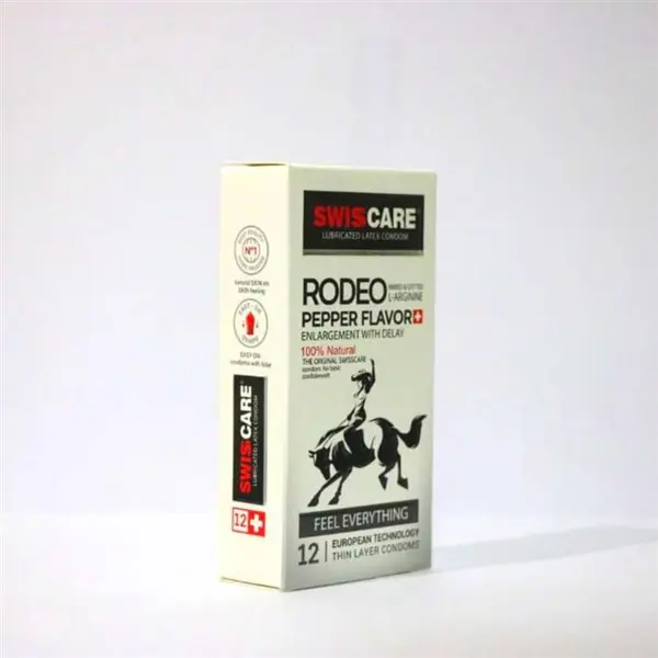 کاندوم سوئیس کر مدل Rodeo بسته 12 عددی