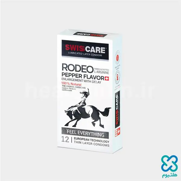 کاندوم سوئیس کر مدل Rodeo بسته 12 عددی
