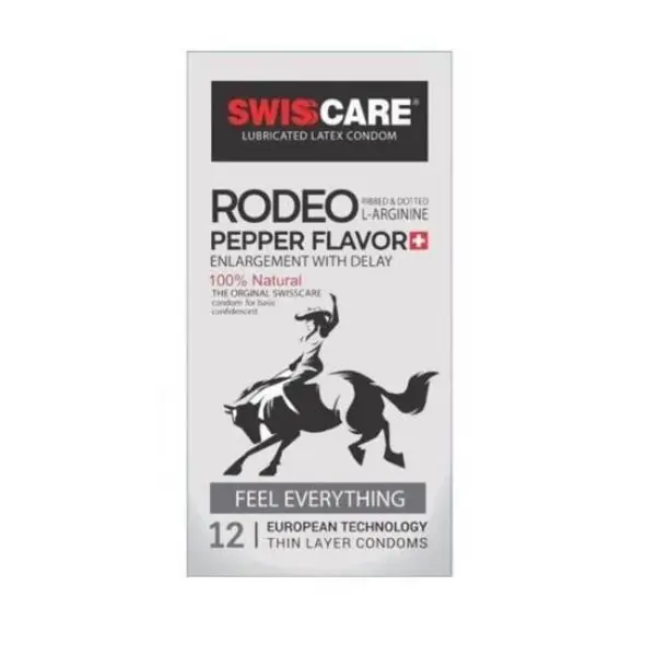 کاندوم سوئیس کر مدل Rodeo بسته 12 عددی