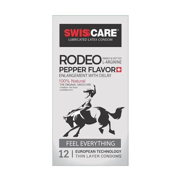 کاندوم سوئیس کر مدل Rodeo بسته 12 عددی