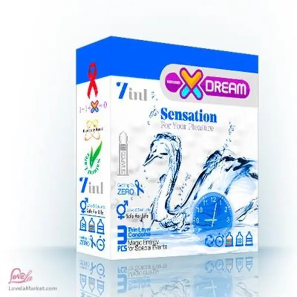 کاندوم ایکس دریم مدل Sensation بسته 3 عددی