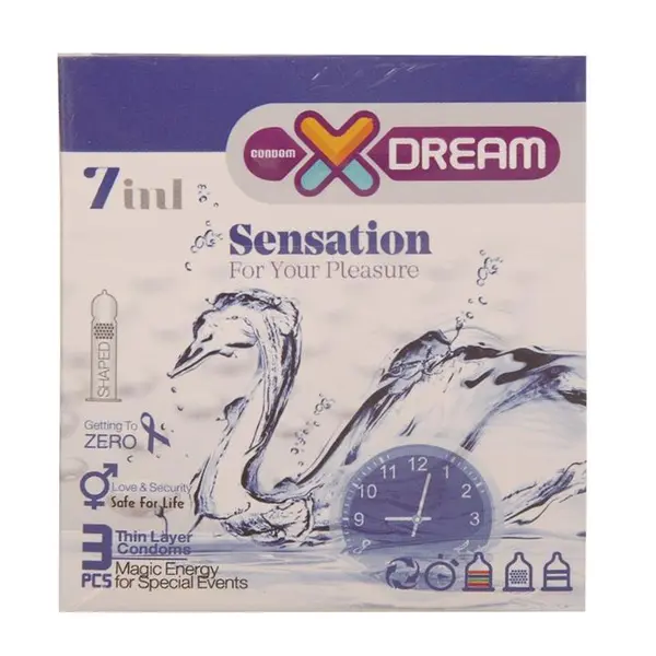 کاندوم ایکس دریم مدل Sensation بسته 3 عددی