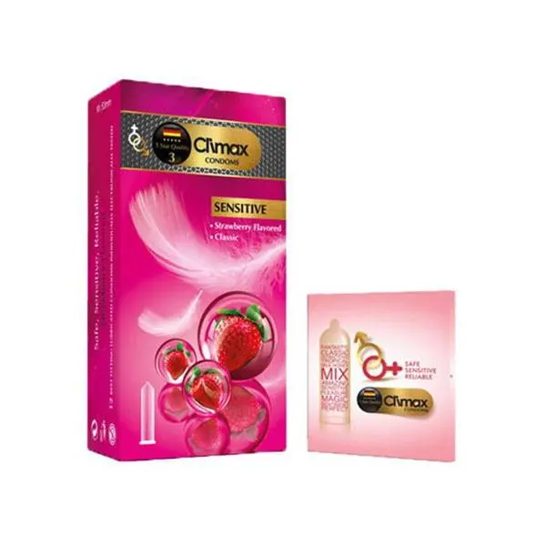کاندوم کلایمکس مدل Sensitive 3 بسته 12 عددی